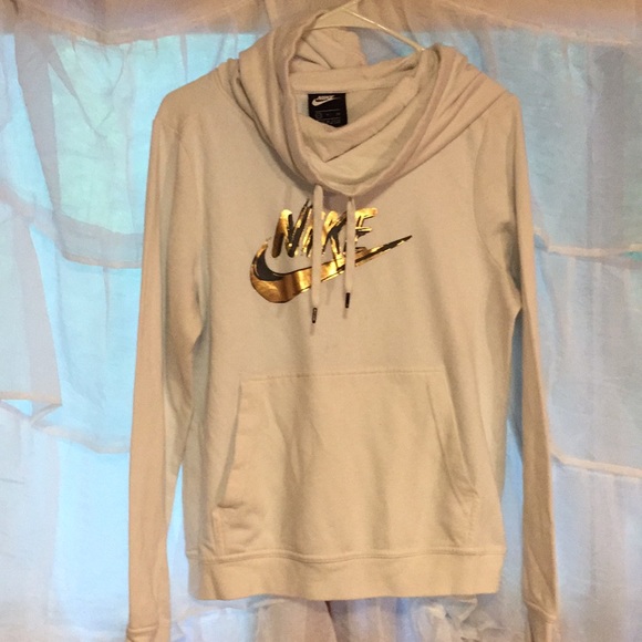 gold nike hoodie